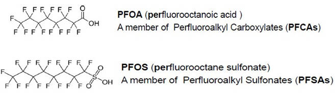 perfluorooctanic acid molecule